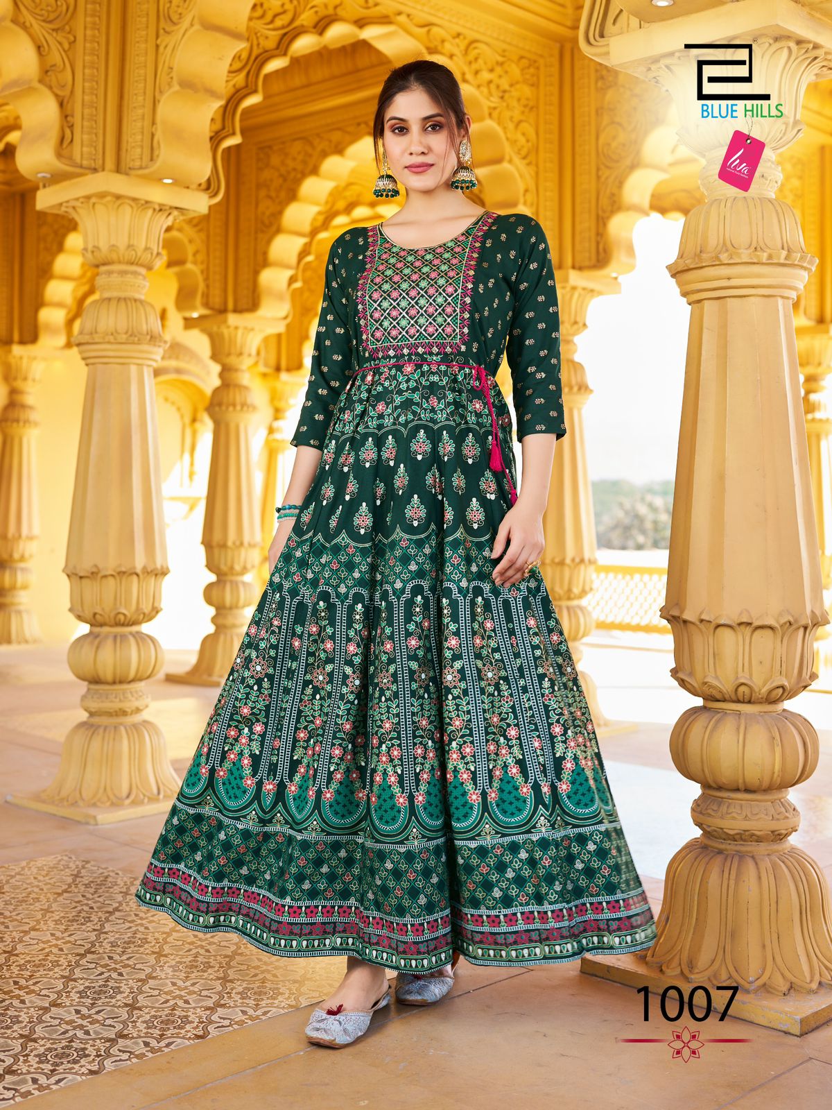 Festival Night Pro By Blue Hills  Rayon Printed Anarkali Gown Wholesale Shop In Surat
